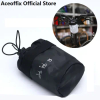 Aceoffix bike handlebar bag for Brompton saddle tail storage bag bike accessories nylon waterproof