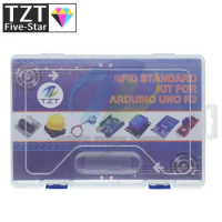 TZT NEWEST RFID Starter Kit For Arduino Uno R3 - Uno R3 Breadboard and holder Step Motor / Servo /1602 LCD / jumper Wire/ UNO R3