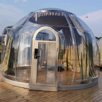 Outdoor luxury beautiful igloo glass transparent dome tent for outdoor dinner party event
