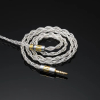 Seven String 4-Core High Purity Silver Headphone Cable 3.5/4.4mm Balanced MMCX 0.78 Mm2pin Headphone Upgrade Replacement Cabe