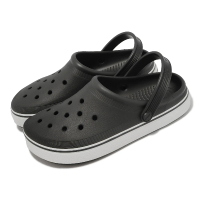 【Crocs】平板洞洞鞋 Off Court Clog 黑 白 男鞋 女鞋 克駱格 卡駱馳(208371001)