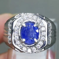 Cincin Batu Akik Blue Safir Srilangka Ceylon