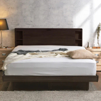 【KIKY】紫薇可充電收納二件床組 雙人5尺(床頭片+掀床底)