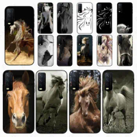 funda horses animal Phone cover For vivo v21 v25 v27 Y35 Y31 Y11S Y20S 2021 Y21S Y33S Y53S V21E V23E Y30 V27E 5G Cases coque