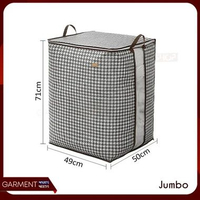 Storage Box Lipat Jumbo Kuping Tempat Penyimpanan Baju Selimut Bed Cover Mainan Anak Resleting 2 Ara