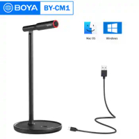 BOYA BY-CM1 USB Microphone Studio Condenser Mini Microphone for PC and Mac Computer Recording Streaming Gaming Video Singing