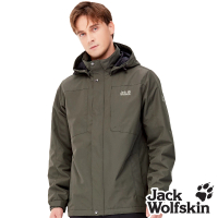 【Jack wolfskin 飛狼】男 帥氣防風防潑水保暖外套 蓄熱棉 衝鋒衣(棕)