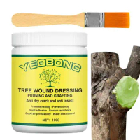 100g Tree Wound Pruning Sealer Paste With Brush Bonsai Cut Wound Healing Sealant Waterproof Smear Plant Glue Adhesion Agent