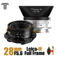 TTArtisan 28mm F5.6 Camera Lens Full Fame for Leica M Mount Cameras Leica L39 M-M M240 M3 M6 M7 M8 M9 M9p M10 IIIA IIIB IIIG