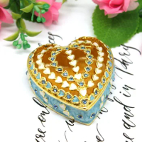 Pewter Heart Shaped Jewelry Box