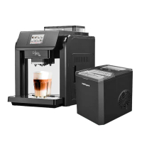 【Hiles】咖啡大師全自動義式咖啡機奶泡機+NICOH微電腦自動製冰機