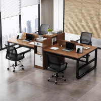 職員辦公桌椅組合辦公室簡約現代財務電腦桌卡座4/6人員工工作位