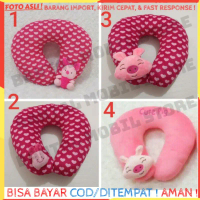 BANTAL TRAVEL TRAVELING TRAVELLING BACKPACK BACKPACKER BONEKA BABI PIGLET PINK MUDA TUA