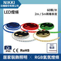 LED燈條 2米 燈色紅藍綠 寬度10mm 戶外防水 軟性燈條 可裁剪 加厚背膠 60顆/M LED 2835 CE認証