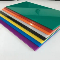 J582 6Colors 10*20*0.23cm Colorful Opacitas Acrylic Plate Perspex Sheet Plastic Board DIY Model Free Shipping Russia