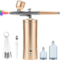 Airbrush - Kit Rechargeable Cordless Airbrush Compressor Replacement Nail Art Airbrush Kit Portable 