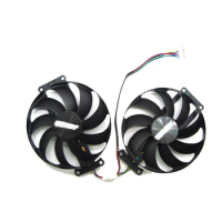 2Pcs/Set Graphics Card Fans T129215BU PLD09210S12H FDC10H12S9-C For ASUS GTX1660 O6G GAMING DUAL RTX 2060 O6G EVO Cards Cooling