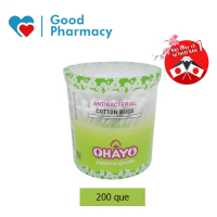 Tăm bông Ohayo thân giấy 2 đầu xoắn - Lọ 200 que