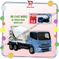 TOMICA Regular 053 Miniatur Diecast Nissan Diesel Quon Mixer Car Mobil Metal Takara Tomy