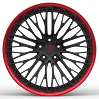 19 20 21inch 5x120 aftermarket wheels black and red color alloy car wheel rims for Chevrolet Corvette C8 Z06 rims