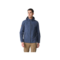 【Wildland 荒野】男N66彈性抗UV印花三季外套-深灰藍-0B21918-49(男裝/連帽外套/機車外套/休閒外套)