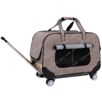 Pet Trolley Bag Separation Cage Cat Hidden Travel Bag Oversized Dog Trolley Breathable and Portable out Cat Bag
