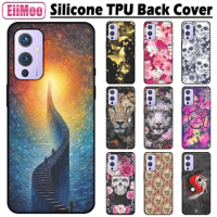 Silicone Case For OnePlus 9 LE2113 LE2111 Cute Cat Dogs Cartoon Pattern For One Plus 9 Pro 9Pro LE2121 LE2125 Cover Bags Shell