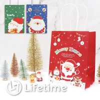 ﹝聖誕手提紙袋6K﹞正版 禮物包裝 提袋 聖誕老公公 雪人 聖誕禮物〖LifeTime一生流行館〗