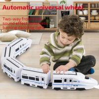 Harmony Railcar Simulation High-speed Railway Train Toys for Boys Electric Sound Light Train EMU Model Puzzle Child Car Toy