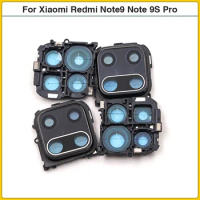 New For Xiaomi Redmi Note 9S / Note 9 Pro Rear Camera Glass Lens Cover Note9 Back Camera Frame Holder Replacement
