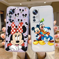 For Xiaomi 12 5G 12X 12S Mi 12 Lite Phone Case Mickey Minnie Mouse Anime Soft Silicone Transparent For Xiaomi Mi12 Protective