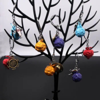 Anime Figures Keychain One Piece Pendant Keyring Accessories Straw Hat Luffy Ace Devil Fruit Key Chain Metal Trinket Toys Gifts
