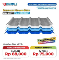 Supplier Atap UPVC Roofsafe Atap Upvc Single Layer Trimdeck Lebar 1050 mm Tebal 1,2 mm - Single Laye