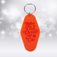 Baby You Can Drive My Car motel Couples Keychain Paul McCartney John Lennon Rubber Soul Yesterday and Today lyrics key tag fob