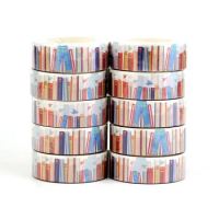 NEW 10pcs/Lot Deco Colorful Books Japanese Washi Tapes for Planner Scrapbooking Adhesive Masking Tape Stationery School Supplies