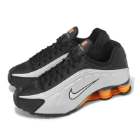 【NIKE 耐吉】休閒鞋 Shox R4 男鞋 黑 銀 橘 彈簧鞋 復古 緩震(HQ1988-003)