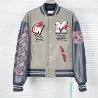 American Retro Embroidered Flight Jacket Coat Men Clothing New Y2K Street Hip Hop Punk Fashion Baseball Uniform Casual Jackets