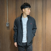 美國百分百【全新真品】Ralph Lauren RL 防風立領外套 教練夾克 隱藏連帽 小馬 黑色 有大尺碼 AW10