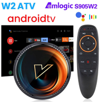 W2 ATV TV  Android 11 Amlogic S905W2 Support 4K AV1 2.4&amp;5G Wifi BT with  Voice Remotes 2G16G 4G32G 64G Smart TV