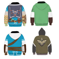 New Game The Adventure Of Link Ocarina Of Time Cosplay Costumes Sweatshirt Kids Child Sportswear Hoodies Hooded Pullover Jacket