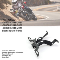 For HONDA CB125R CB150R CB250R CB300R 2018-2021 License Plate Holder Rear Tail Frame Fender Eliminator Bracket Kit