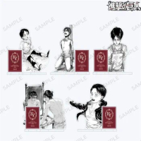 Attack on Titan Eren Yeager Levi Birthday Anime Figures Doll Acrylic Stands Model Cosplay Toy for Gift