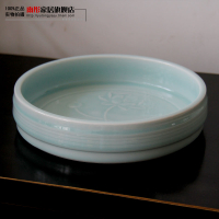 雨彤家居|景德鎮陶瓷手工雕刻茶洗茶海影青瓷茶室擺件筆洗
