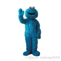 Hot Sale Sesame Street Cookie Monster Mascot Costume Fancy Party Dress Suit costumes free shipping
