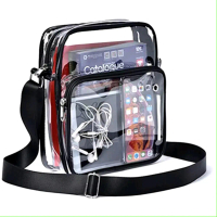 Tas Selempang Wanita Bening PVC Transparan /Tas Konser K-Pop Wanita Casuial Korean Style