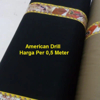 KAIN  HITAM JAPAN DRILL CELANA PORMAL, KANTOR, JAS, harga 0,50cm MC