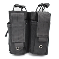 Tactical Mag Pouch Open Top Double Magazine Pouch Holder Carrier for M4 M16 AK AR Glock M1911 92F 9mm Airsoft MOLLE Mag Pouch