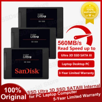 100% Original SanDisk SSD Ultra 250GB 3D SSD SATAIII 500GB 1T 2TB Internal Solid StateHard Drive HD Disk 2.5 for Laptop Computer