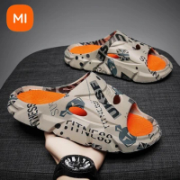 Xiaomi Cooperative New Style Slippers Men Sandals Summer Fashion Thick Bottom Anti-slip Slip-on Casual Camouflage Beach Shoes