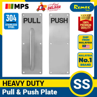 REMAX Pemegang Tolak Tarik Pintu Stainless Steel Push and Pull Door Handle Set Entrance Door Plate H